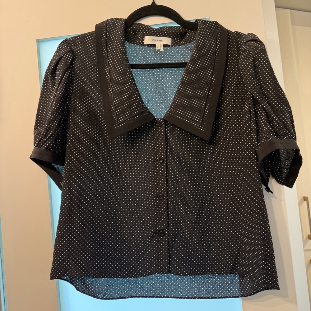 Frame polka dot blouse size small
